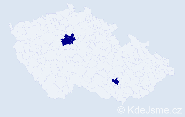 Jméno: 'Odsuren', počet výskytů 3 v celé ČR