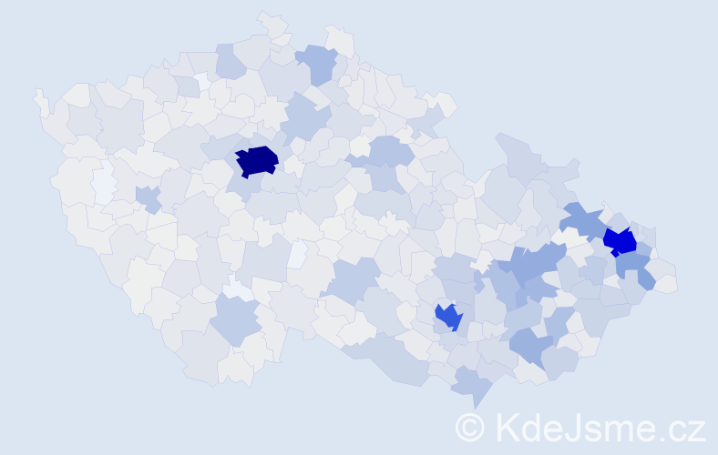 Jméno: 'Radmila', počet výskytů 4586 v celé ČR