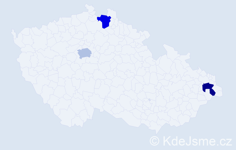 Jméno: 'Ema Lisa', počet výskytů 3 v celé ČR
