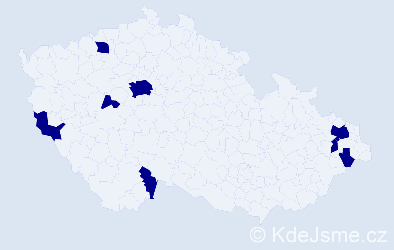 Jméno: 'Duc Hien', počet výskytů 8 v celé ČR