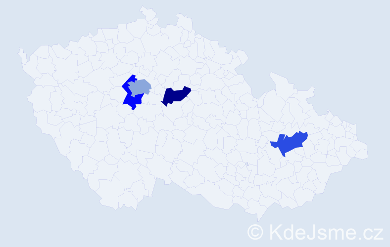 Jméno: 'Vsevolod', počet výskytů 5 v celé ČR