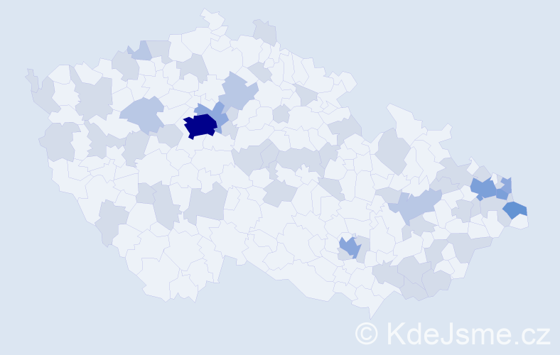 Jméno: 'Rút', počet výskytů 98 v celé ČR