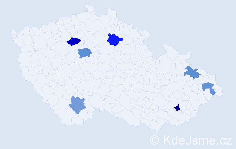 Jméno: 'Bojana', počet výskytů 14 v celé ČR