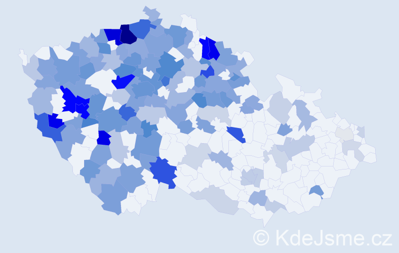 Jméno: 'Petruše', počet výskytů 298 v celé ČR