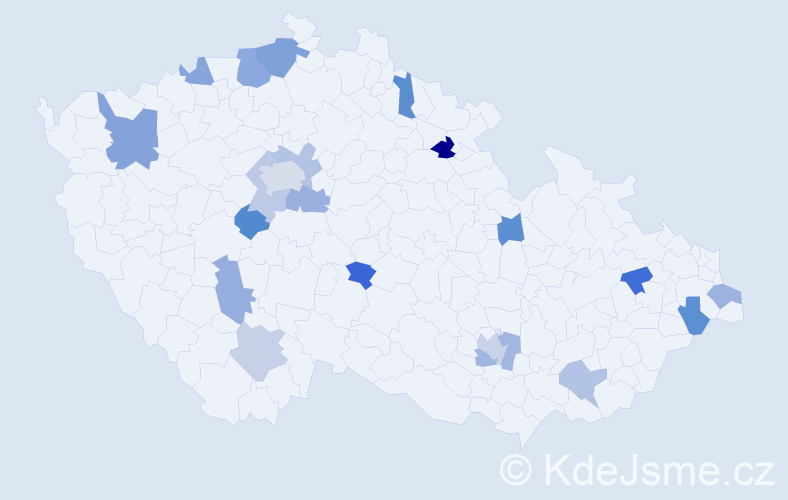 Jméno: 'Martin Jan', počet výskytů 29 v celé ČR