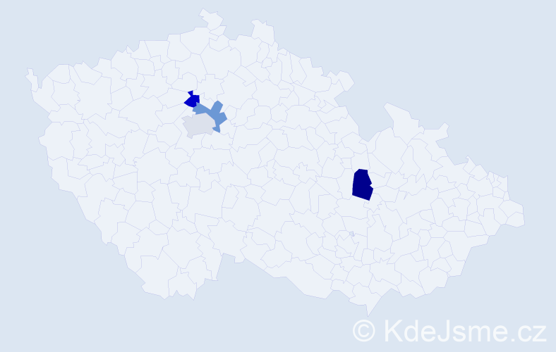 Jméno: 'Tadeáš Samuel', počet výskytů 4 v celé ČR