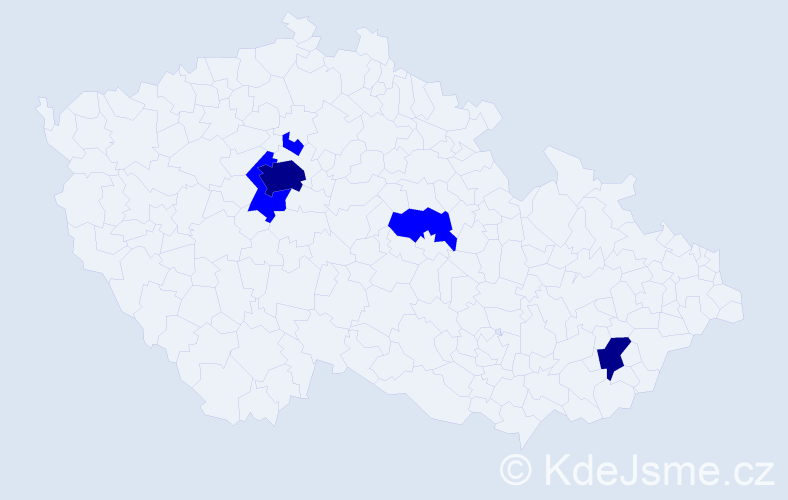 Jméno: 'Svetoslav', počet výskytů 7 v celé ČR