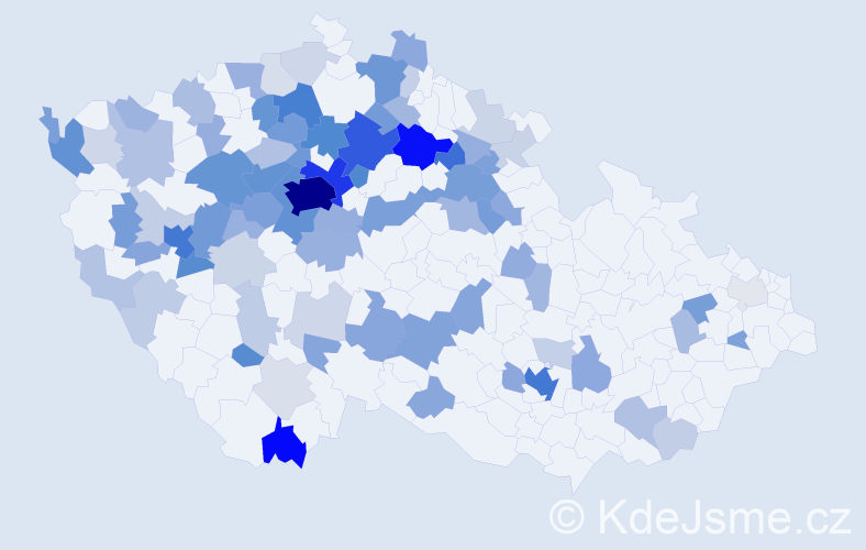 Jméno: 'Ruslana', počet výskytů 327 v celé ČR