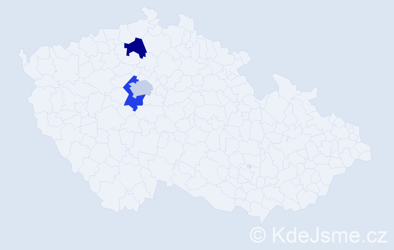 Jméno: 'Ilo', počet výskytů 3 v celé ČR