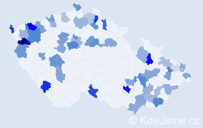 Jméno: 'Carolina', počet výskytů 104 v celé ČR