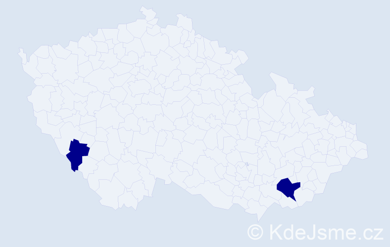 Jméno: 'Rozálie Ela', počet výskytů 2 v celé ČR