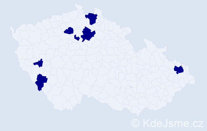 Jméno: 'Domenica', počet výskytů 7 v celé ČR