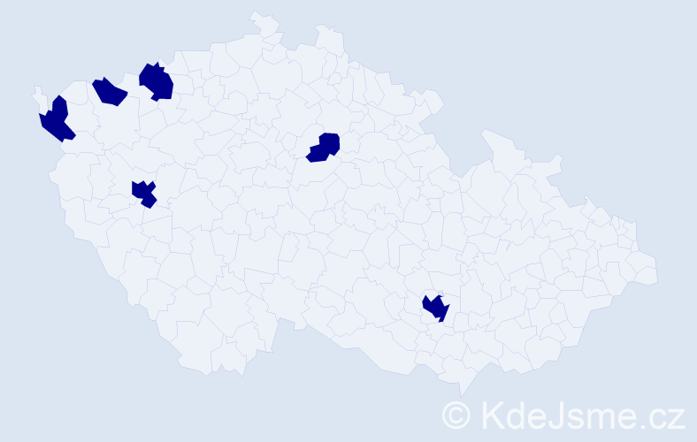 Jméno: 'Klavdija', počet výskytů 6 v celé ČR