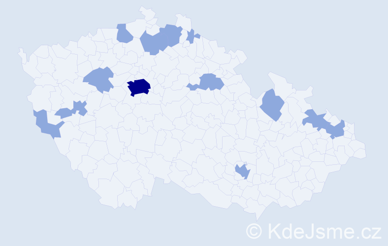 Jméno: 'Mai Anh', počet výskytů 21 v celé ČR