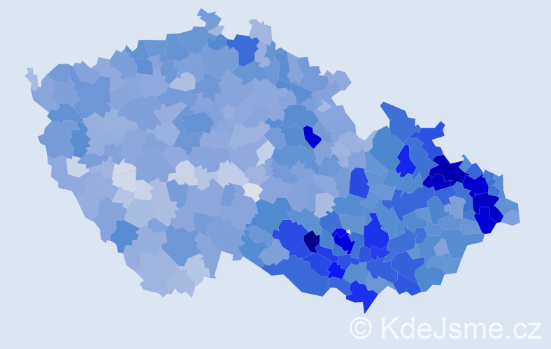 Jméno: 'Vítězslav', počet výskytů 9632 v celé ČR