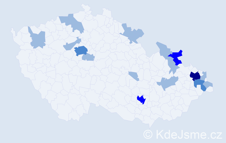 Jméno: 'Georgia', počet výskytů 31 v celé ČR