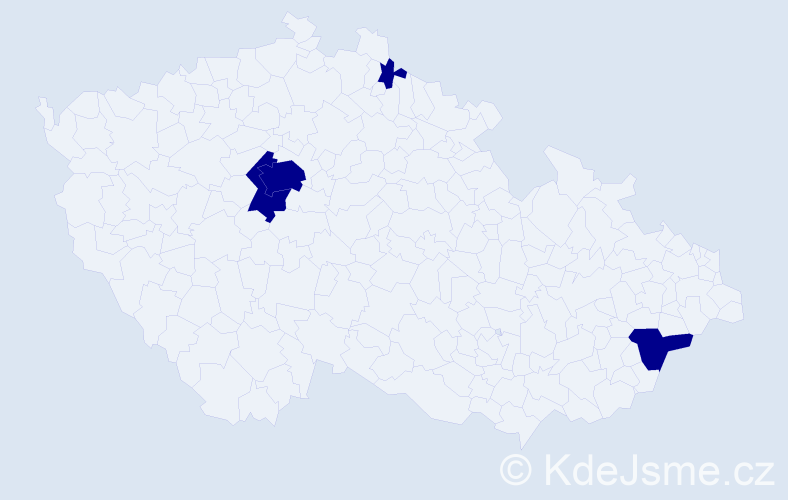 Jméno: 'Angelina Marie', počet výskytů 4 v celé ČR