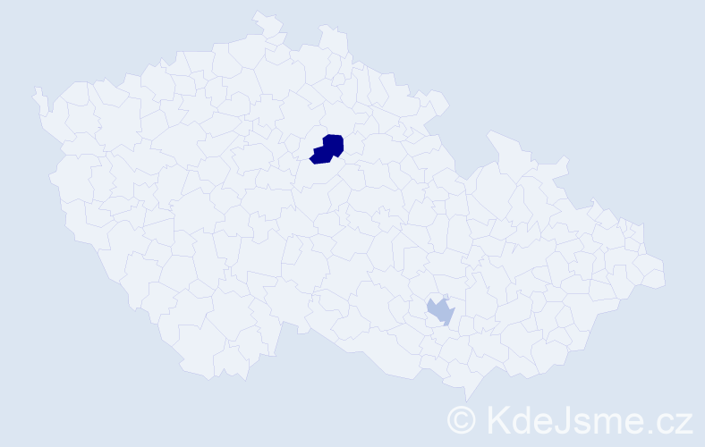Jméno: 'Michal Karel', počet výskytů 2 v celé ČR