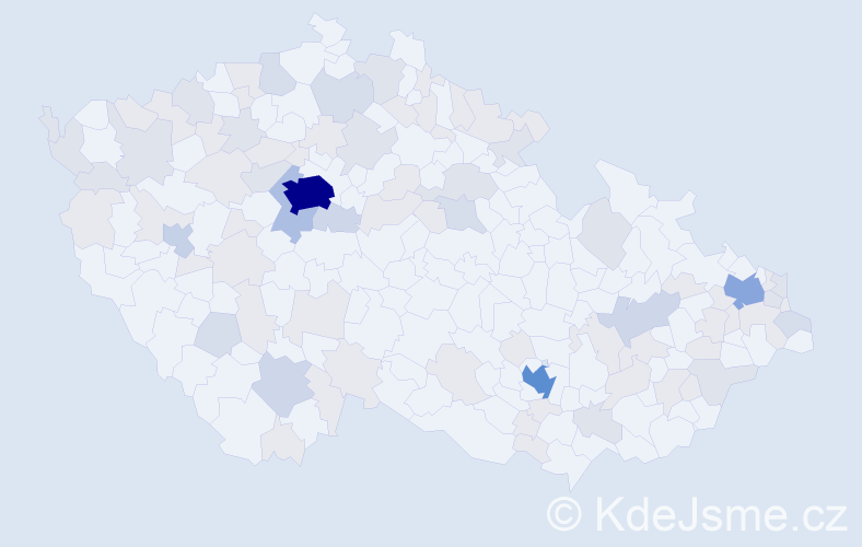 Jméno: 'Patricia', počet výskytů 215 v celé ČR