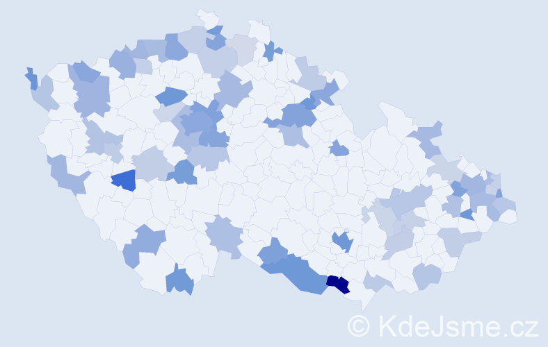 Jméno: 'Jasmin', počet výskytů 120 v celé ČR