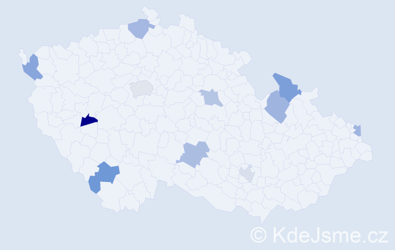 Jméno: 'Michéle', počet výskytů 12 v celé ČR