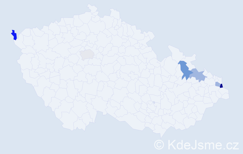 Jméno: 'Traude', počet výskytů 7 v celé ČR