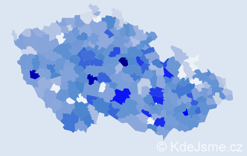 Jméno: 'Justýna', počet výskytů 1711 v celé ČR