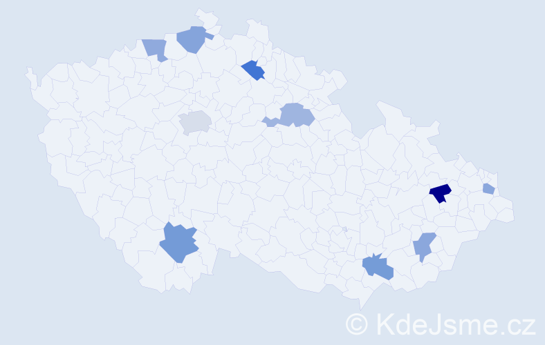 Jméno: 'Daniel Sebastian', počet výskytů 12 v celé ČR