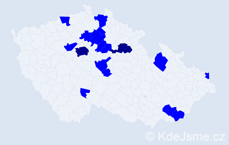 Jméno: 'Urban', počet výskytů 19 v celé ČR