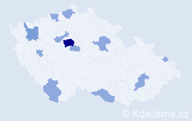 Jméno: 'Anna Tereza', počet výskytů 23 v celé ČR