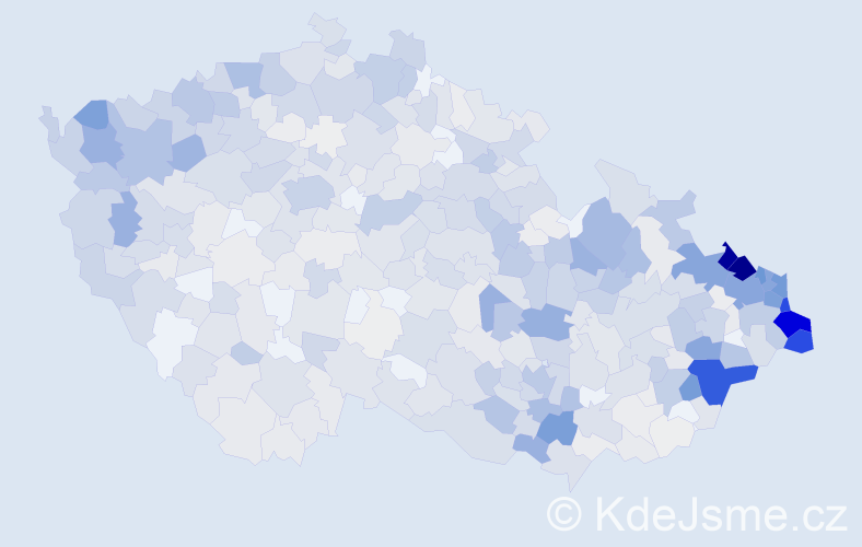 Jméno: 'Lydie', počet výskytů 2152 v celé ČR