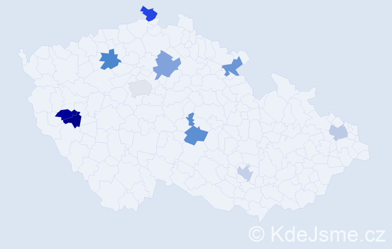 Jméno: 'The Vinh', počet výskytů 10 v celé ČR