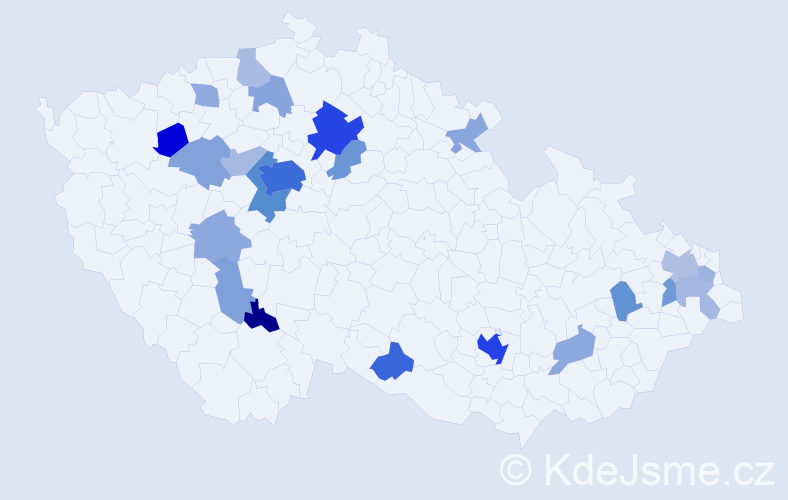 Jméno: 'Catherine', počet výskytů 64 v celé ČR