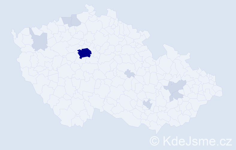 Jméno: &#039;Garik&#039;, počet výskytů 22 v celé ČR