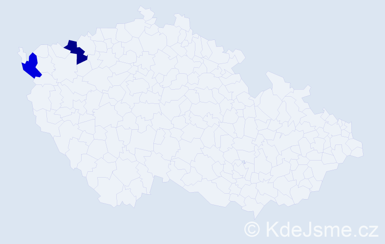 Jméno: 'Chiem', počet výskytů 2 v celé ČR