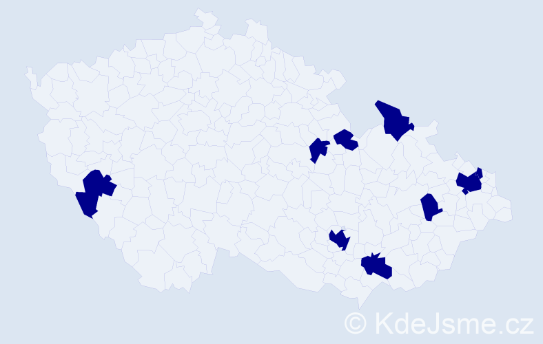 Jméno: 'Baltazár', počet výskytů 9 v celé ČR