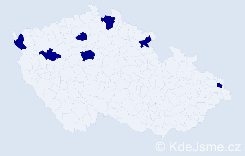 Jméno: 'Hilde', počet výskytů 7 v celé ČR