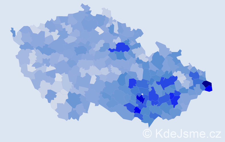 Jméno: 'Ivona', počet výskytů 4216 v celé ČR