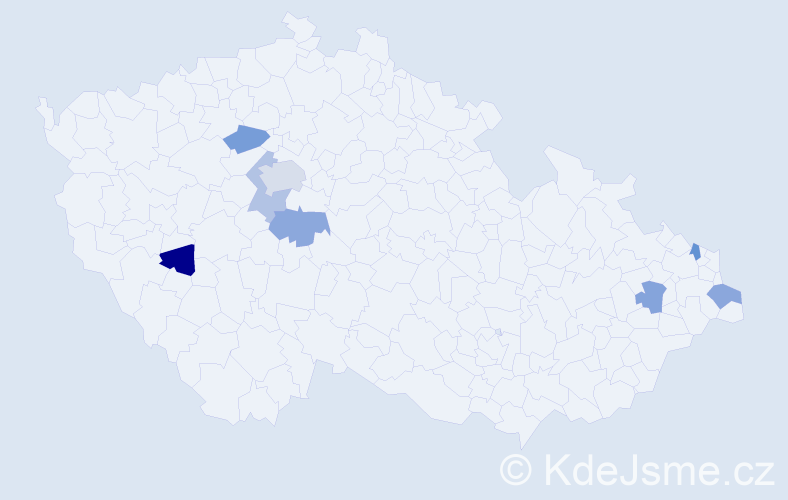 Jméno: 'Nikola Anna', počet výskytů 10 v celé ČR