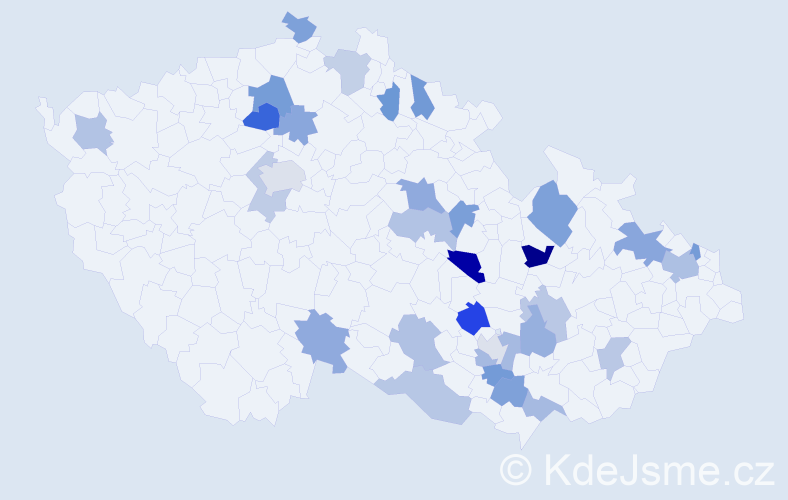 Jméno: 'Blahomír', počet výskytů 43 v celé ČR