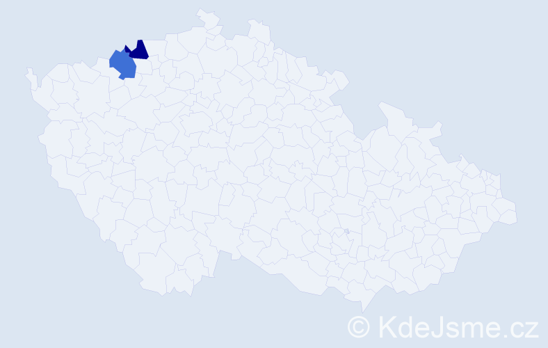 Jméno: 'Marie Josefa', počet výskytů 2 v celé ČR