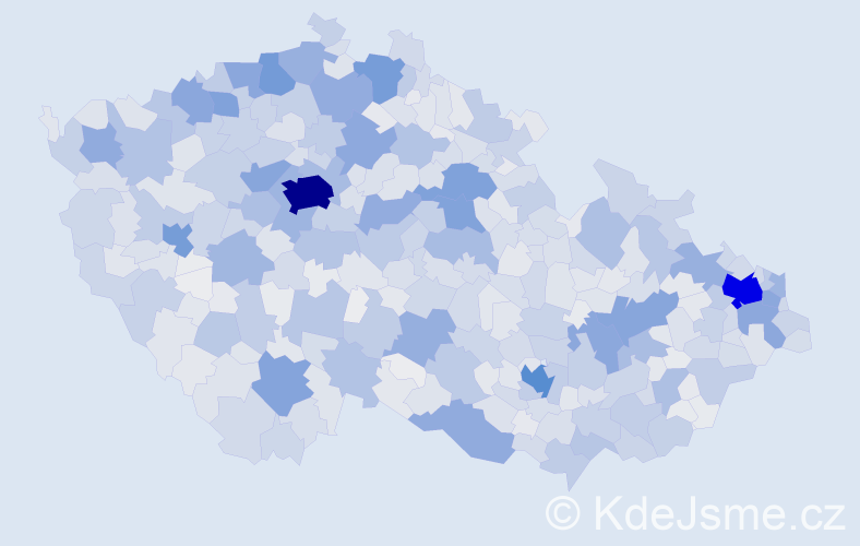 Jméno: 'Vanesa', počet výskytů 5431 v celé ČR