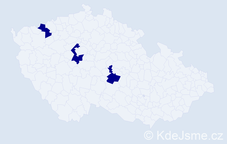 Jméno: 'Julie Kateřina', počet výskytů 3 v celé ČR