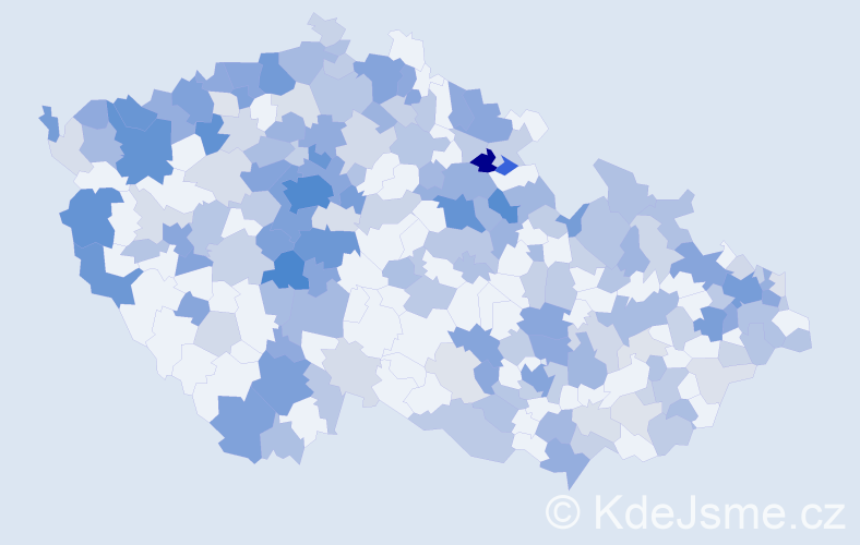 Jméno: 'Galina', počet výskytů 523 v celé ČR