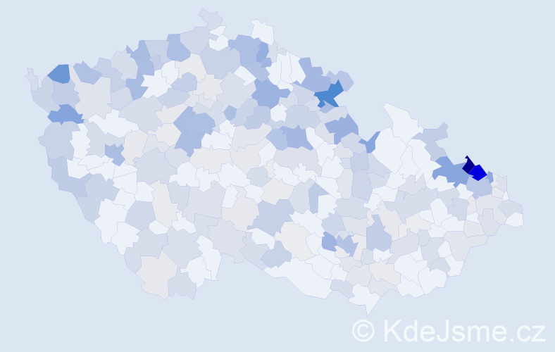 Jméno: 'Rita', počet výskytů 651 v celé ČR