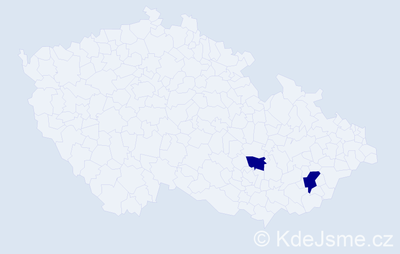 Jméno: 'Erdenebold', počet výskytů 2 v celé ČR