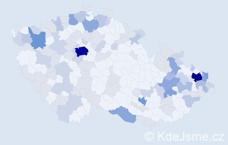 Jméno: 'Stefanie', počet výskytů 267 v celé ČR