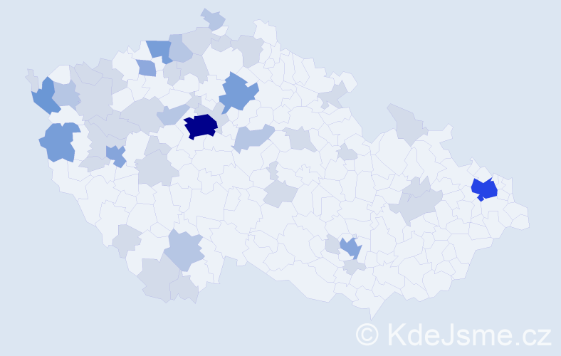 Jméno: 'Thi Dung', počet výskytů 101 v celé ČR