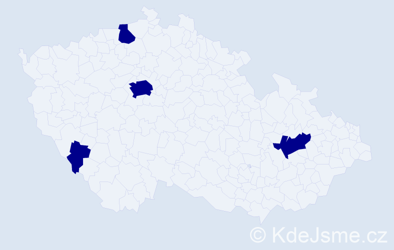 Jméno: 'Areta', počet výskytů 4 v celé ČR