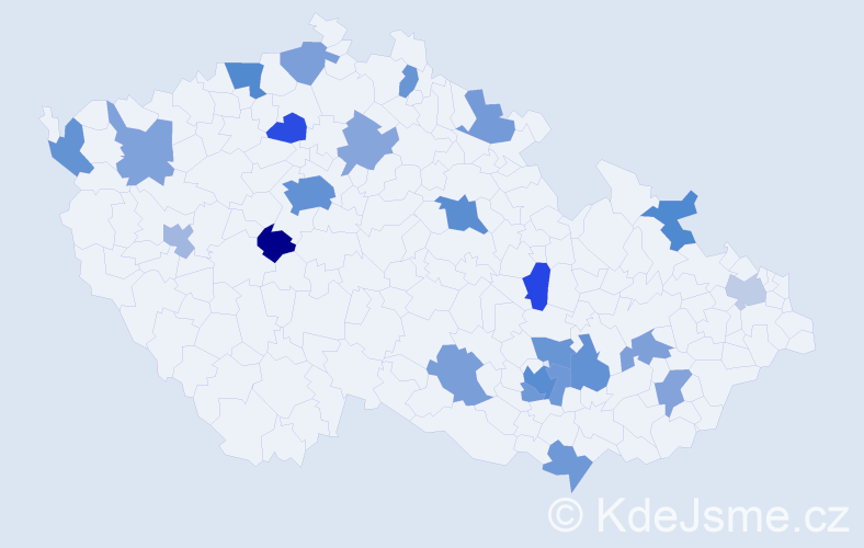 Jméno: 'Amira', počet výskytů 41 v celé ČR